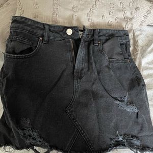 Pacsun distressed denim skirt